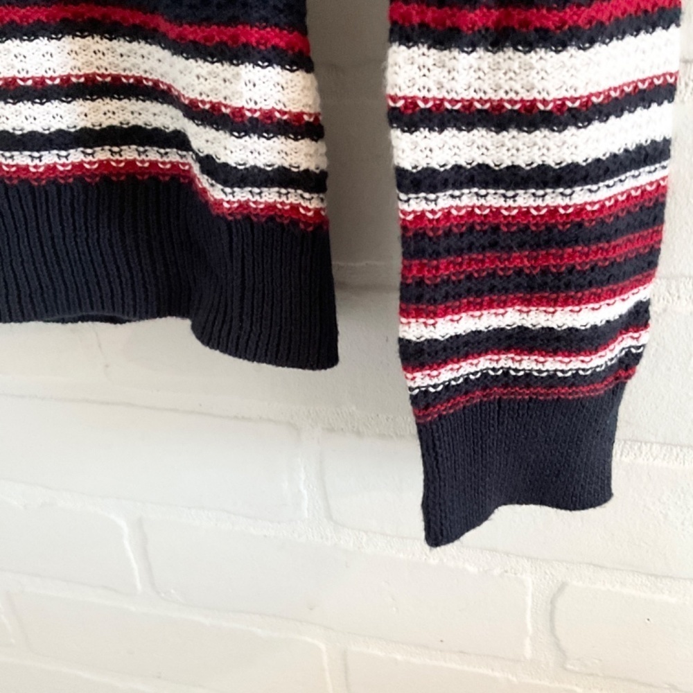 Brooks Brothers Ruffle Stripe Cotton Knit Preppy Quiet Luxury S - Picture 8 of 11